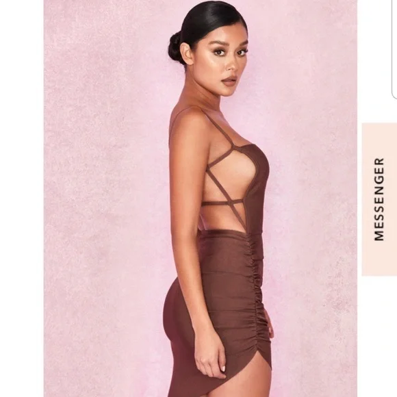 RARE 🔥 House of Cb Meghan Brown Bandage Bodycon Dress - Picture 5 of 6